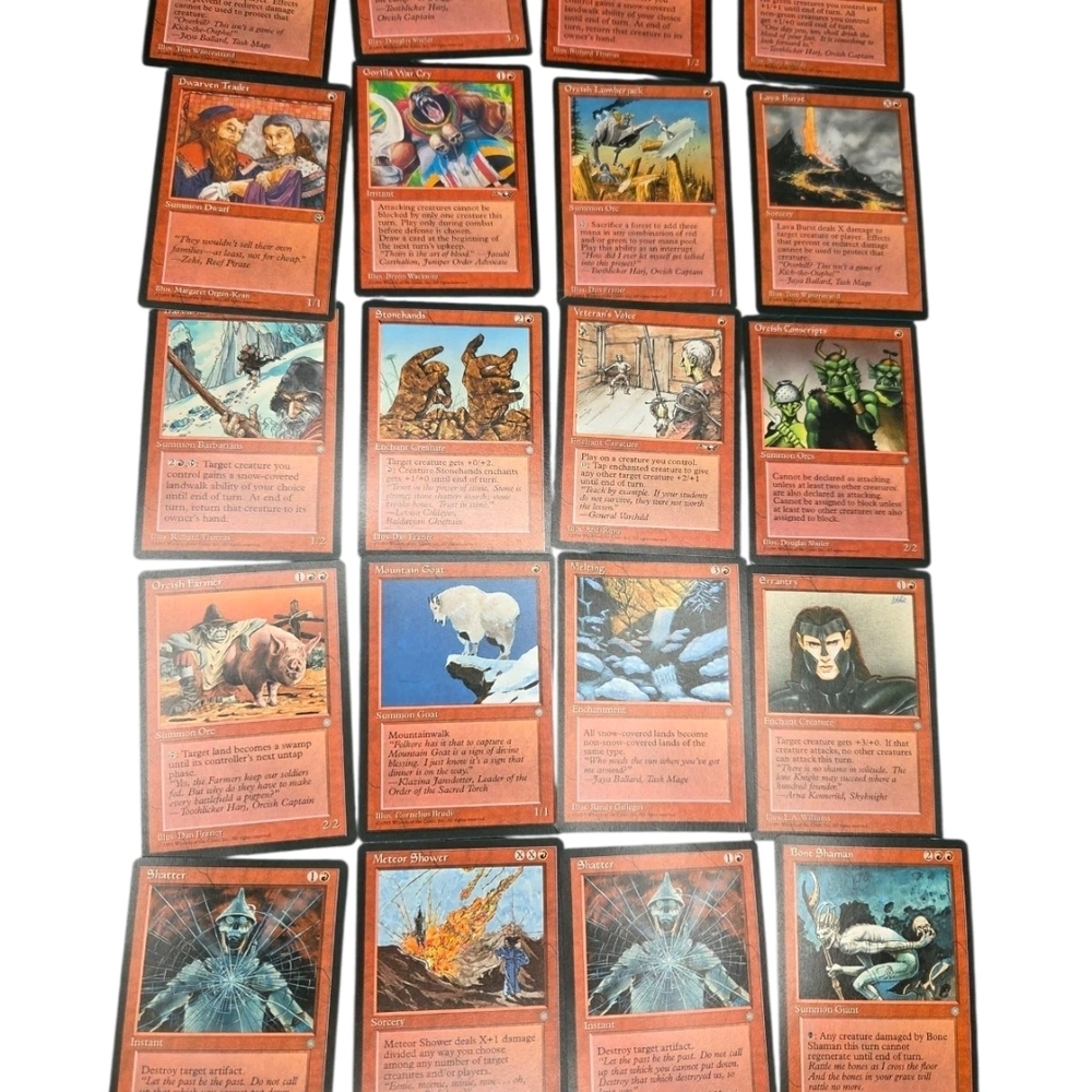 Magic The Gathering Vintage 1995 Lot Of 20 Red Cards (MTG117)